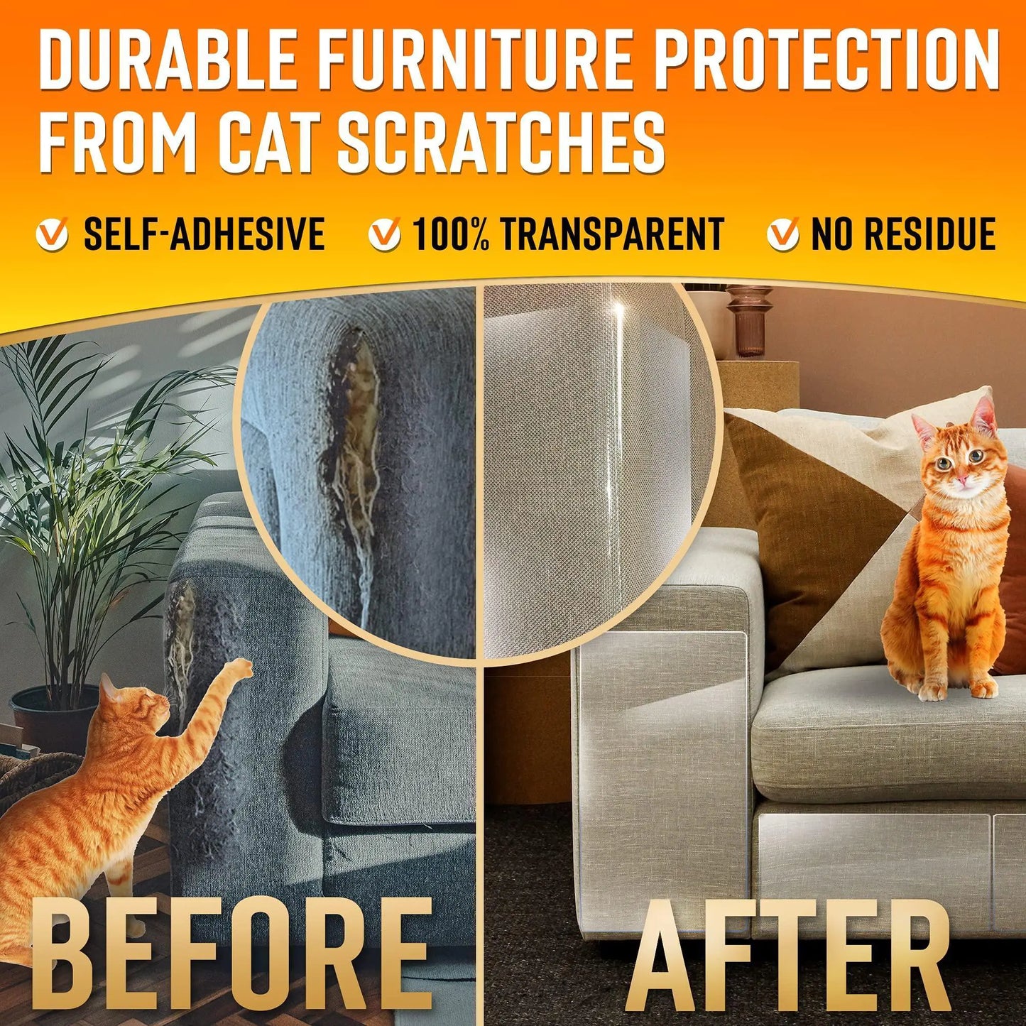 Heavy Duty Cat Scratch Deterrent Furniture Protectors for Sofa